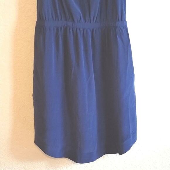 Madewell 100% Silk Starview Navy Blue Cami Slip Mini Dress 2 Spaghetti Straps - Picture 4 of 16